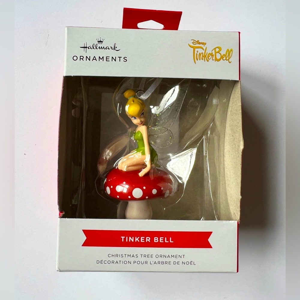 Hallmark Disney Tinkerbell on Toadstool Christmas Ornament